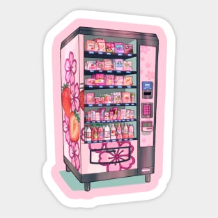 Pink Vending Machine Sticker